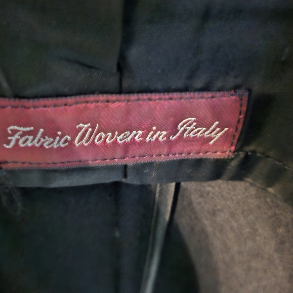 Vintage men's coat size 42-44 black coat Hart Shaffner Marx coat made in Italy - Picture 2 of 6